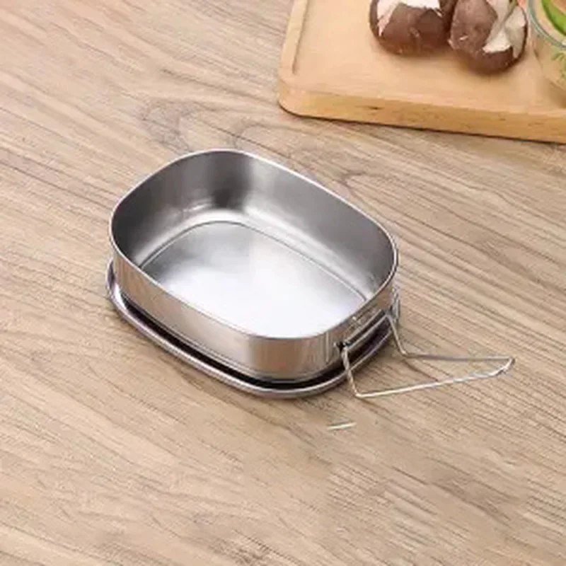 Ланч бокс из нержавеющей стали однослойный двойной контейнер для быстрого