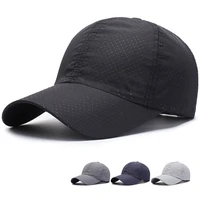 1pcs 2020 baseball cap unisex summer solid thin mesh portable quick dry breathable sun hat golf tennis running hiking camping