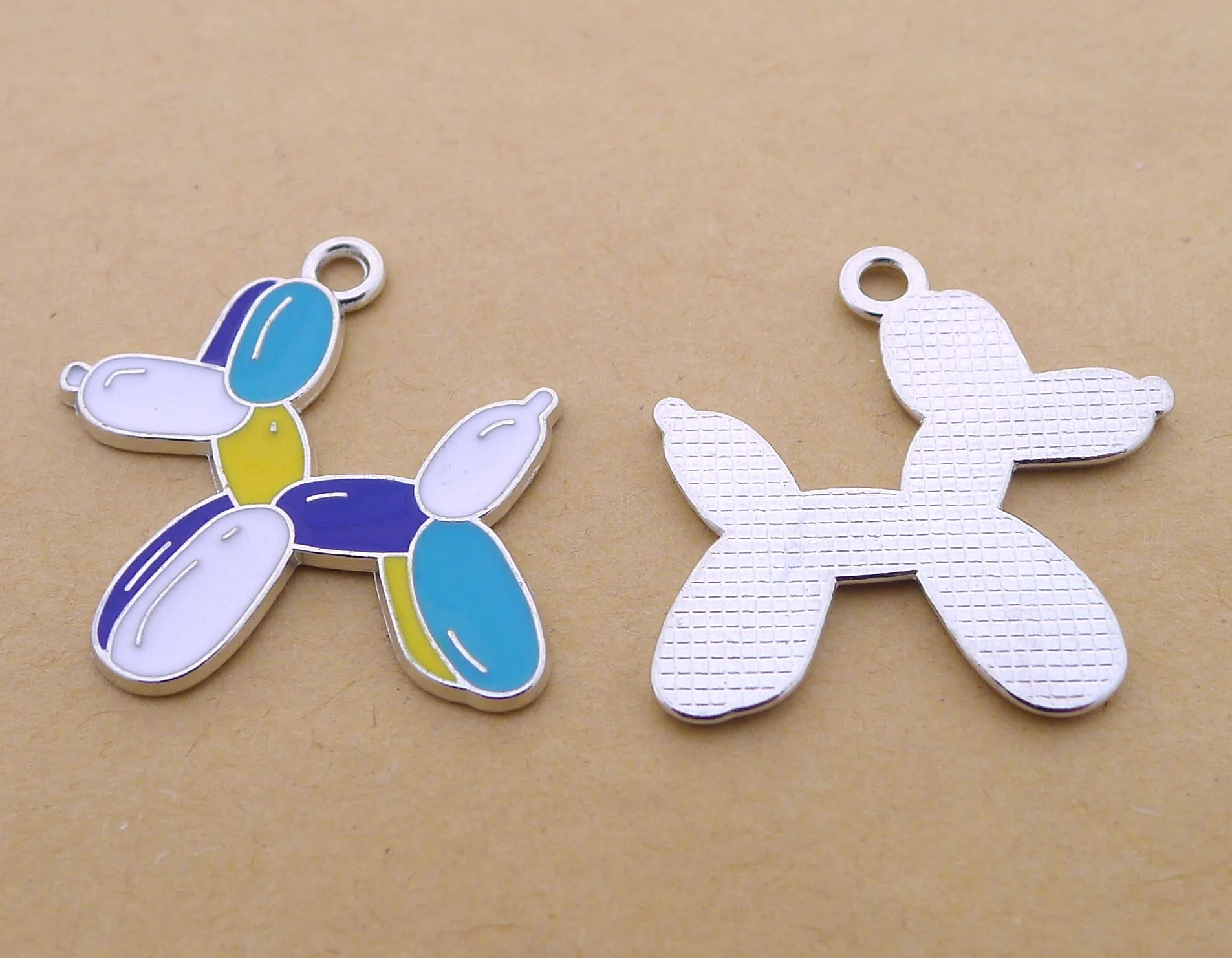 

Charm for making jewelry 10pcs 27x26mm enamel puppy charms