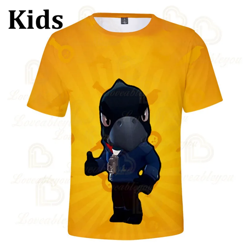 

New Crow Shoot Game 3D Print T-shirt Womens Clothing Harajuku T Shirt Star Kids Leon Tops Men 2020 Shirt Boys Girls