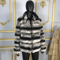 coat jacket real rex rabbit fur outwear stand collar 2020 winter short fashion warm women overcoat