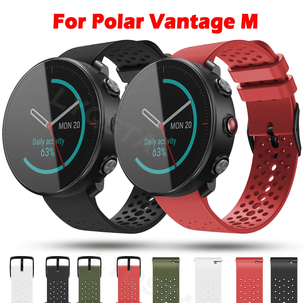 

Silicone Watchbands Smart Watch Straps For Polar Vantage M Sports Smartwatch Replacement Wristbands Bracelet Accessories Correa