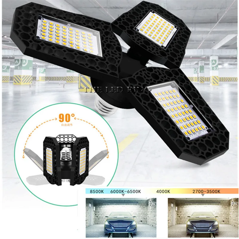 Движения Сенсор светодиодный светильник лампы E27 деформируемая игрушка гараж