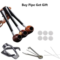 portable pipe handmade tobacco pipe smoke pipe filter gift for smoke accessories w gift gadgets holder tamper cleaner