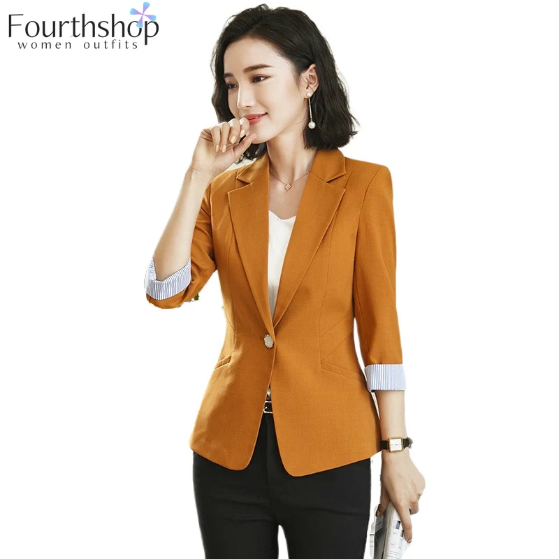 Модные блейзеры и куртки для женщин осень зима Офис Леди Бизнес Работа