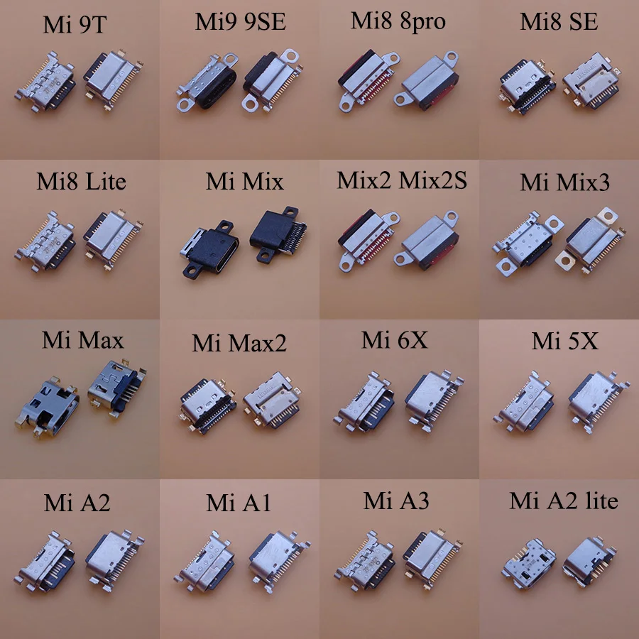 2PCS/LOT Micro USB Jack Type-C Charging Connector Plug Port Dock Charge Socket For XiaoMi Mi A1 A2 Lite 9 9T 8 SE Pro 6 | Обустройство