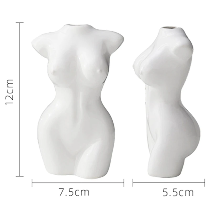 

Creative Ceramic Flowerpot Vase Ornaments Nordic Ins Kardashian Nude Female Dried Flower Ornaments Artistic Fun Floral