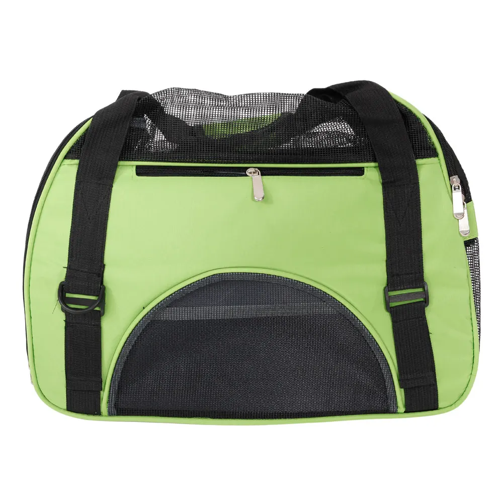 

Hollow-out Portable Breathable Waterproof Pet Handbag Green M