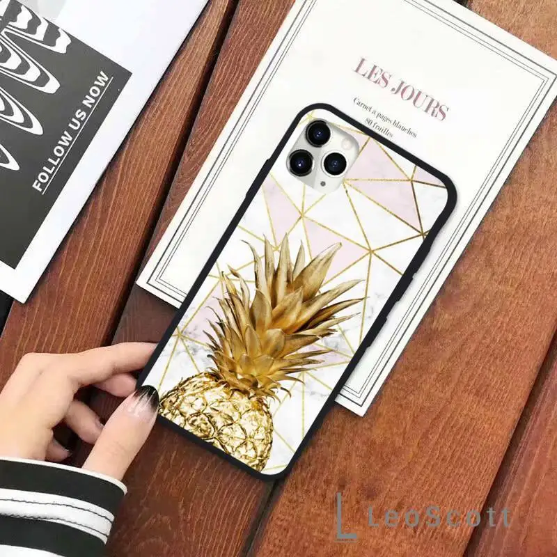 

Pineapple Phone Cases for iPhone 11 12 pro XS MAX 8 7 6 6S Plus X 5S SE 2020 XR Soft Silicone Shell Cover Funda