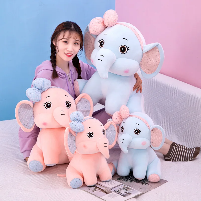 Cute Elephant Plush Toys Cartoon Sleeping Stuffed Pillow Doll Soft Cushion Bolster Birthday Gift Anime Plush Kawaii Plush