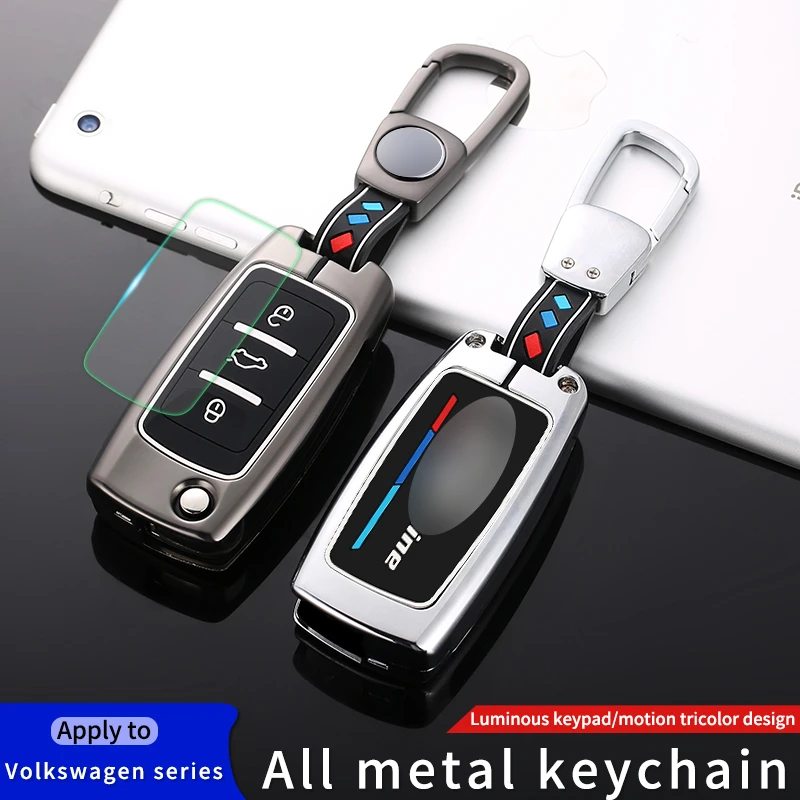 

Чехол из цинкового сплава для автомобильного ключа Volkswagen, чехол для VW Bora Polo Tiguan Jetta Passat B5 B6 B7 Golf Beetle For Skoda Octavia