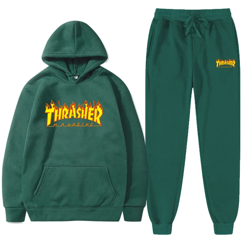 

2021 fashion classic letter printing sweater suit hoodie jogging pants men's casual pullover hoodie