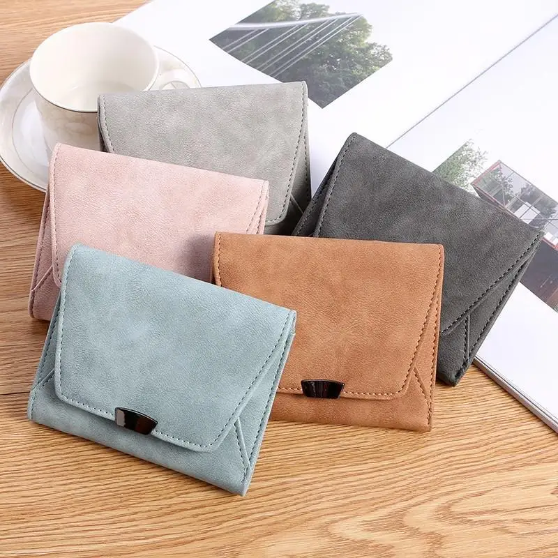 

2020 Simple Small Wallet Woman's Short Folding Mini Retro Student Small Fresh Country Woman's Wallet