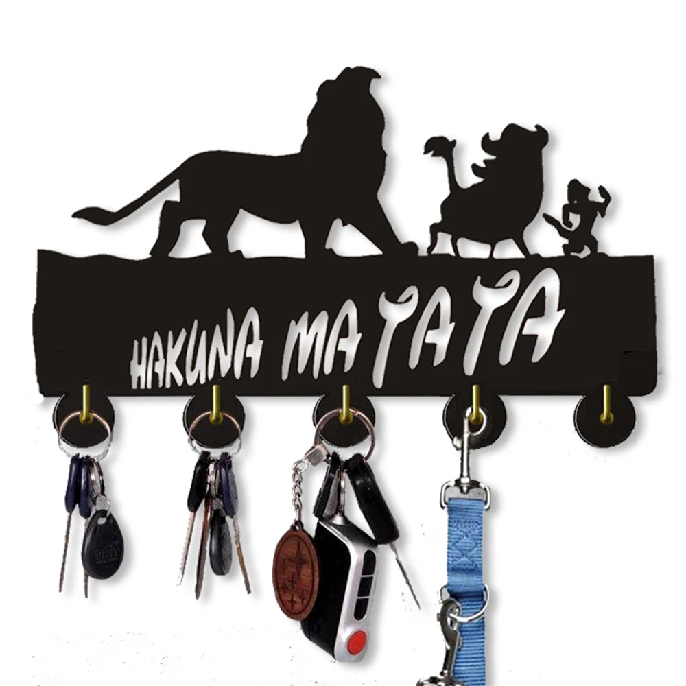

Деревянные крючки для ключей с Львом, самоклеящиеся крючки для ключей | Сверхпрочный крючок для спальни, кухни, офиса | Милые подарки для дет...