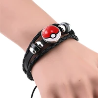 anime pokemon ball woven bracelet cosplay prop accessories jewelry poke ball wristband pokemon jewelry party kid kawaii gift
