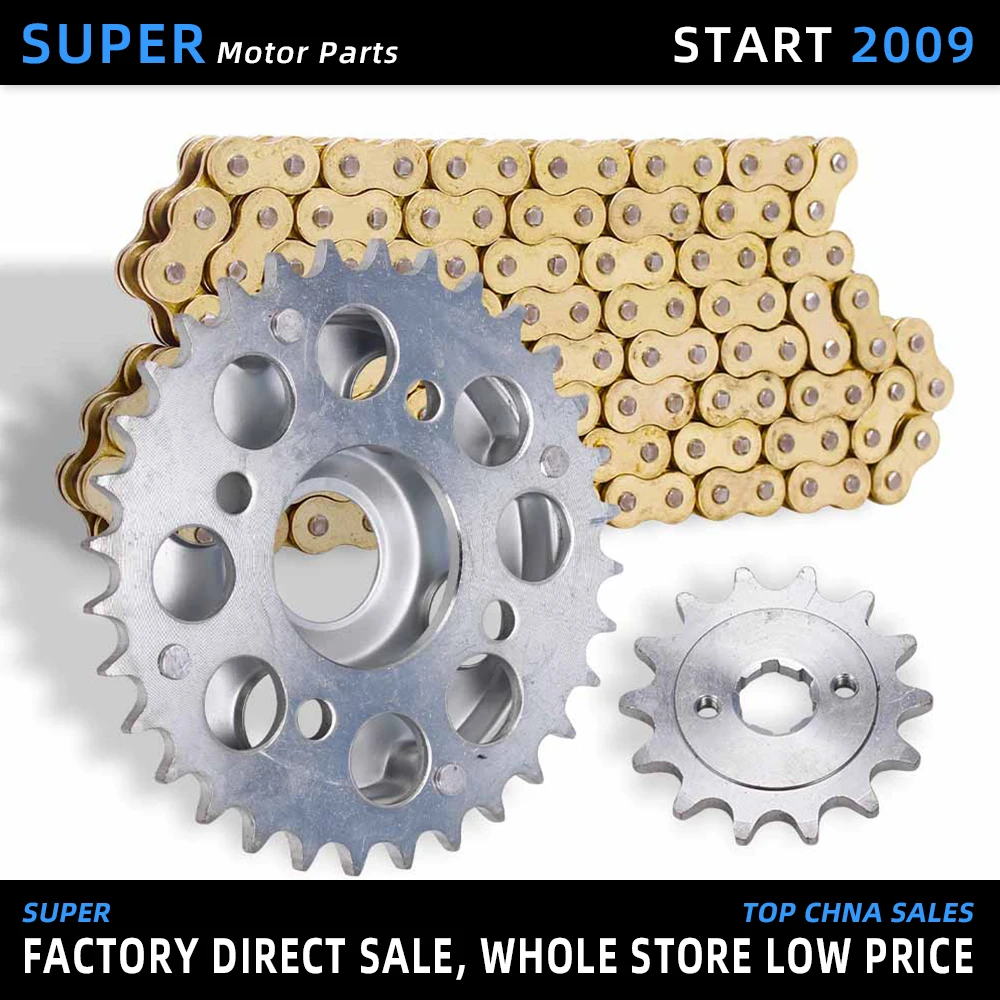 

A Set Motorcycle AccessoriesDID O Ring Chain Add Gear Sprocket Chain Disc Wheel Kit For Honda CA250 CA 250