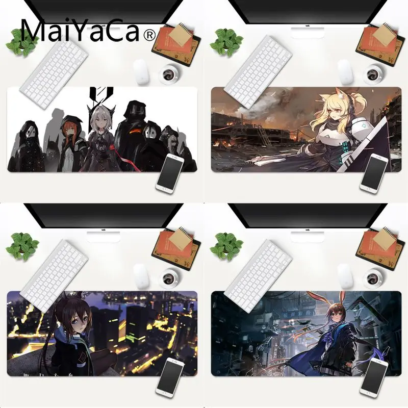 

Arknights Lock Edge Speed Control Laptop Keyboard Mat Gaming Mouse Pad Large Deak Mat 700x300mm for overwatch/cs go