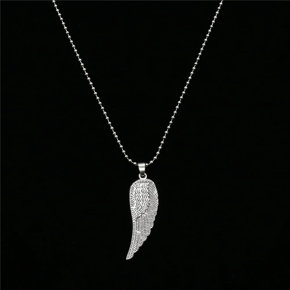 Color 19 New Male Punk Long Custom Sweater Chain Choker Necklace Music Note Angel Wing Feather Pendant Necklace Men Women Jewelry - Окраска металла: Color 19