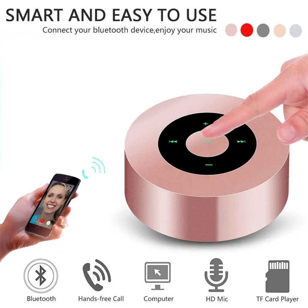 Светодиодный BT динамик с сенсорным экраном Портативный беспроводной Bluetooth HD