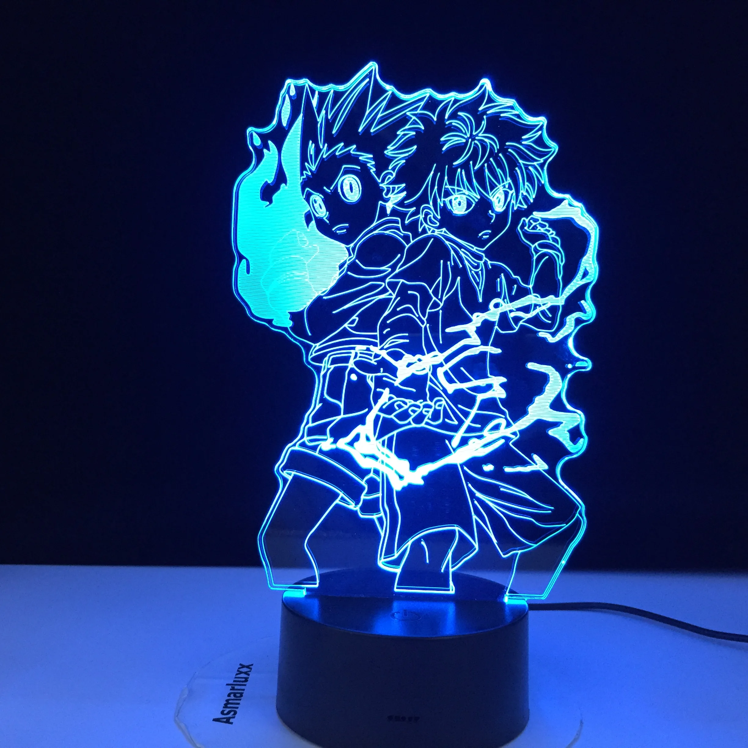 3d-ночник с фигуркой Gon and Killua ночсветильник в стиле аниме Hunter X декоративный