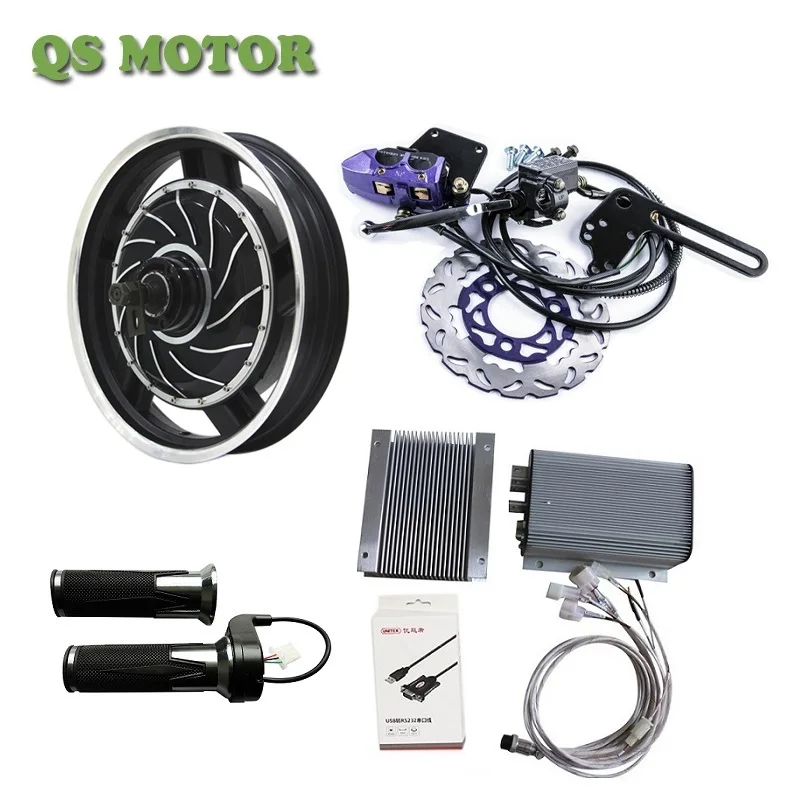 QS273 3000 Вт 72 в V3 17 дюймов электрический мотоцикл QSMotor конверсионный комплект