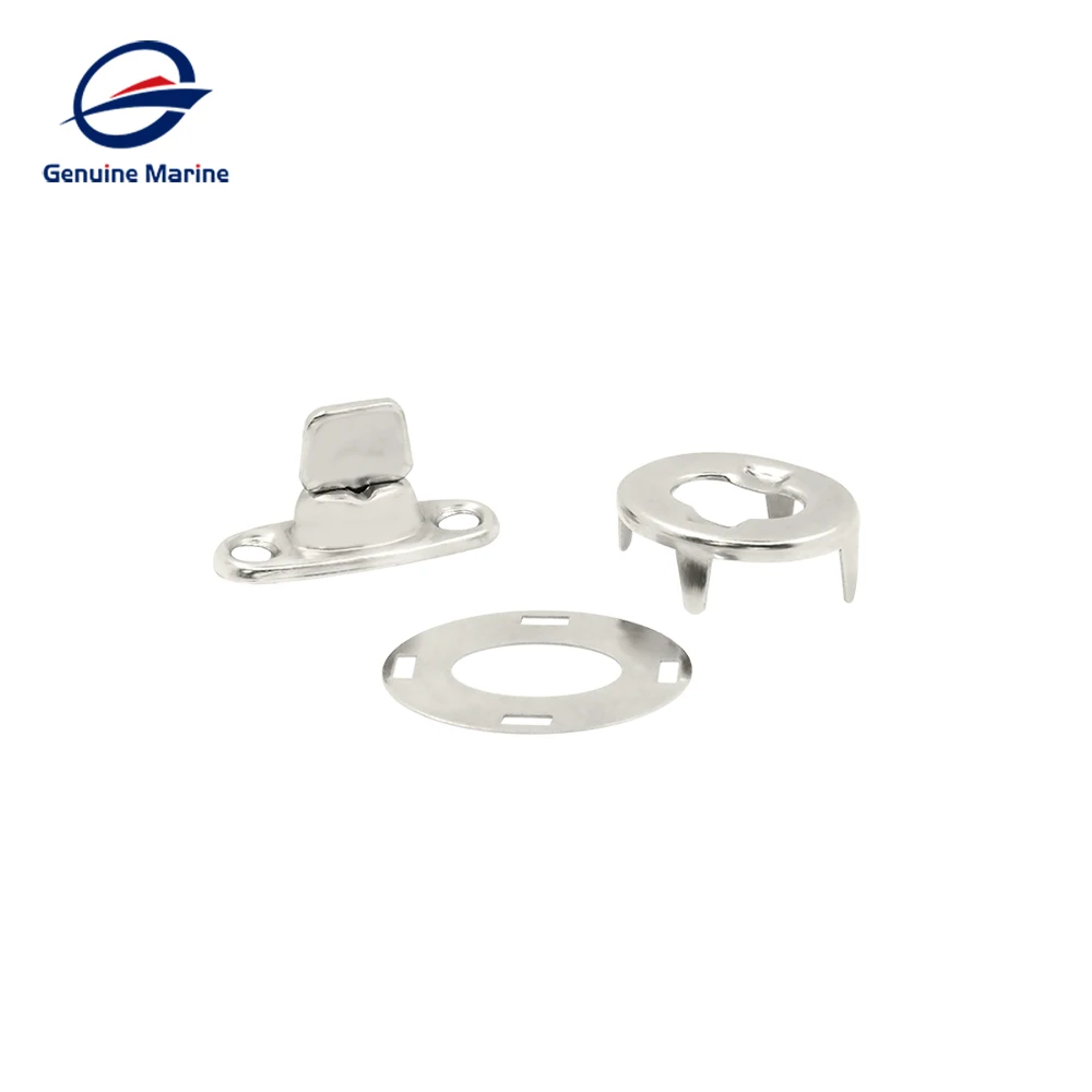 10 комплектов защелкивающихся креплений верхняя и нижняя часть хромированная