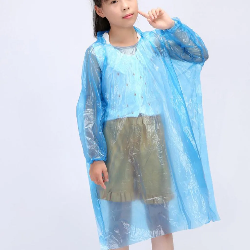 Детский одноразовый экстренный водонепроницаемый дождевик походный кемпинг