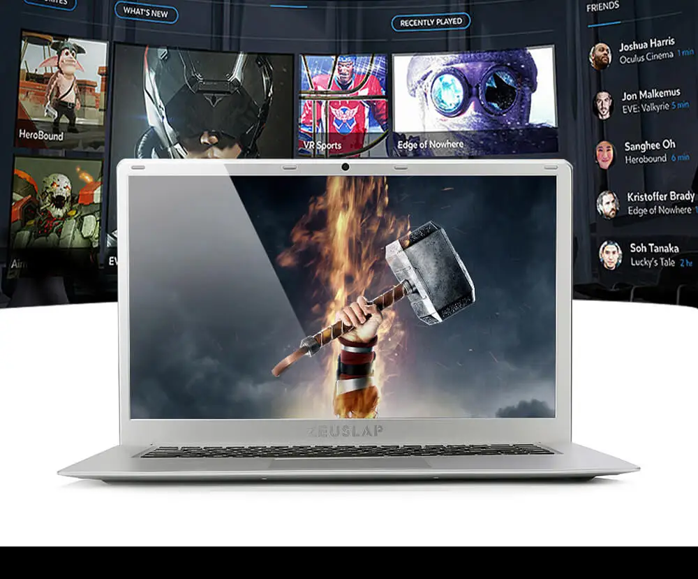 ZEUSLAP 15,6 дюйма, узкая рамка 1920x1080P FHD Intel четырехъядерный процессор 4 ГБ DDR3 64 Гб eMMC Windows 10 ультрабук ноутбук