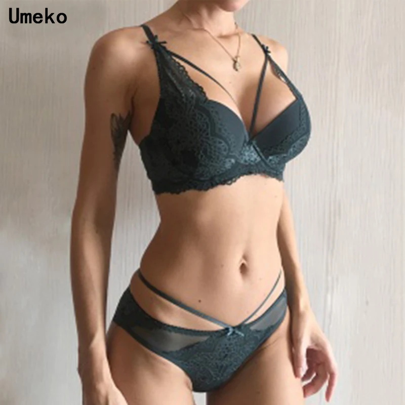 Женское нижнее белье Umeko летний кружевной комплект нижнего белья пуш ап с
