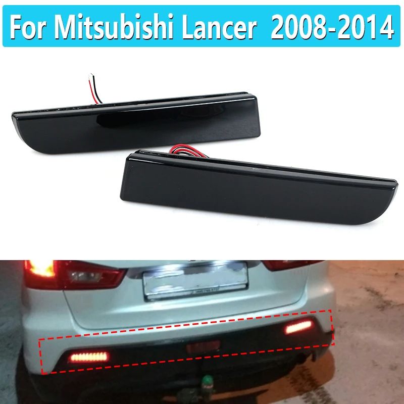 Для Mitsubishi Lancer EVO 2008 2014 Evolution X CZ4A Outlander Sport RVR ASX светодиодный бампер отражатель