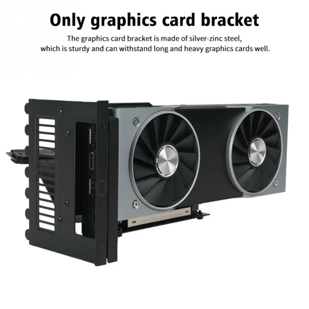 

Graphics Card Bracket Set Vertical Graphics Card Holder Kit 165mm PCI-E3.0 X16 Extension Cable for ATX PC Case