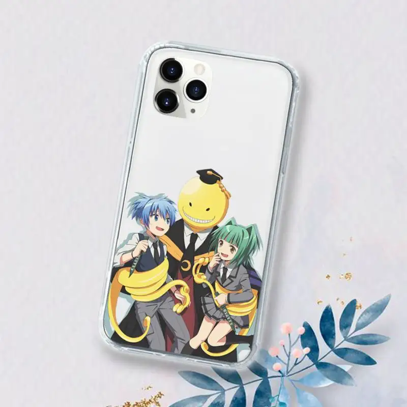 

Anime Assassination Classroom Phone Case Transparent for iPhone 11 12 mini pro XS MAX 6 6S 8 7 Plus X 5S SE 2020 XR