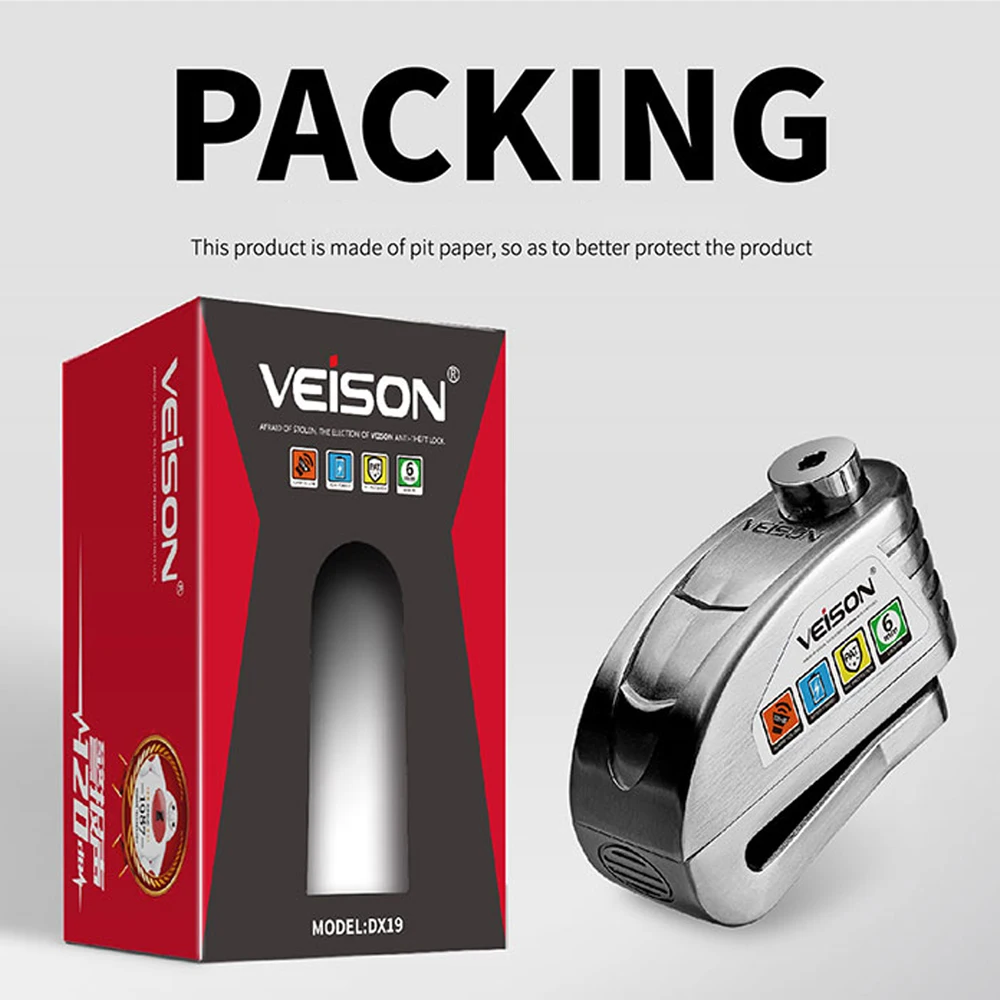 Сигнализация Veison сигнализация безопасности навесной замок для мотоцикла