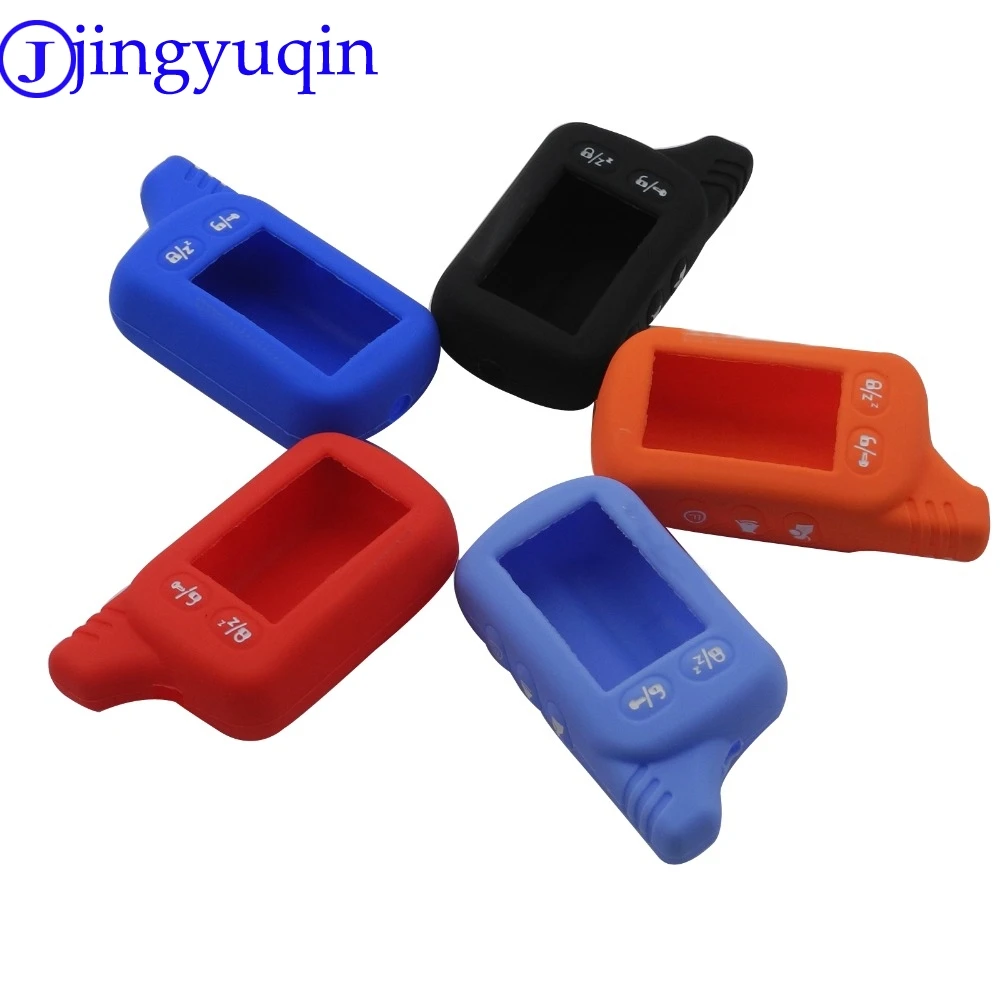 Силиконовый чехол брелок jingyuqin TZ9010 двусторонняя сигнализация на русском языке