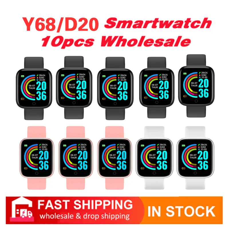 

New Y68 Sport Smartwatch Men Women Fitness Bracelet D20 Smart Digital Watch Sport Waterproof Pedometer Bluetooth Smartwatch 2021