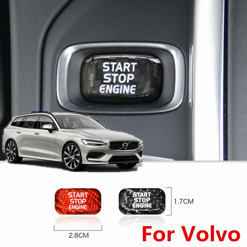 Наклейка на пусковую кнопку автомобильного двигателя наклейка из углеродного