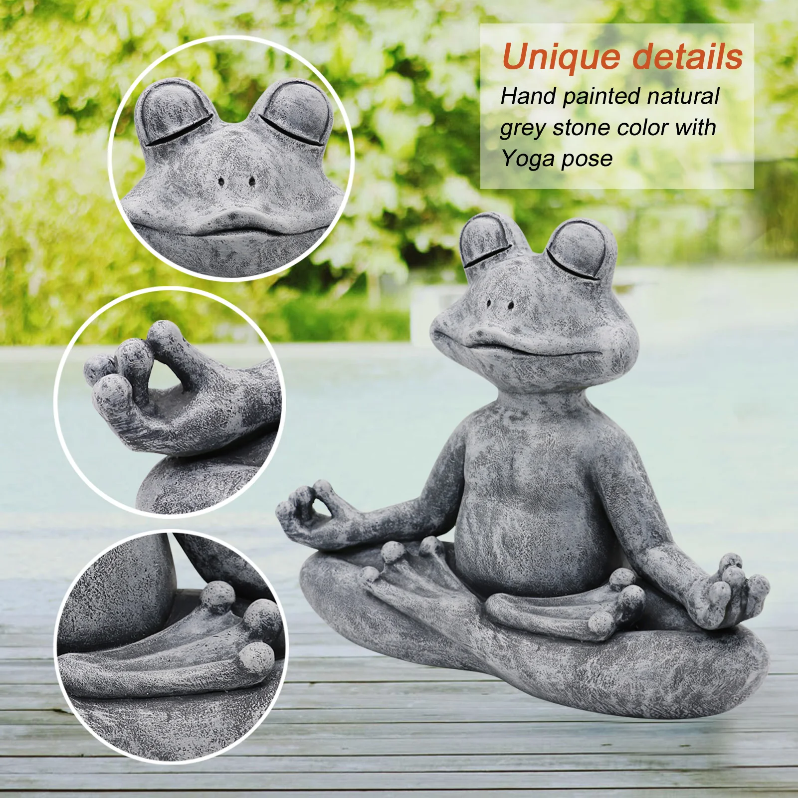 

Garden Frog Figurine Resin Zen Yoga Frog Jardin Statue Yard Garden Outdoor Decoration Sculpture Interior Home Coffee Desk Decor
