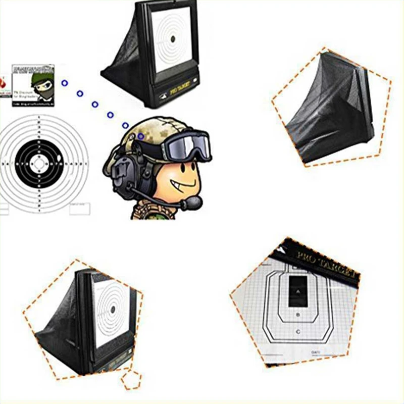 

Outdoor Portable Targets for Reusable Bb & Pellet with Trap Net Catcher