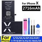 Аккумулятор JOUYM для iPhone 6 s 6 s 5s 5 SE 7 8 Plus, оригинальный аккумулятор большой емкости для iPhone X, Xs, Max, Xr, 7P, 8