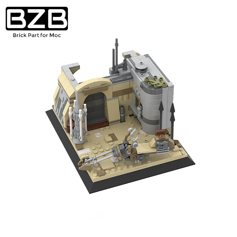 

BZB MOC Star Series Space War Desert Tatooine Village Creative Combat Spaceship Building Block Model Kids Toys DIY Gifts