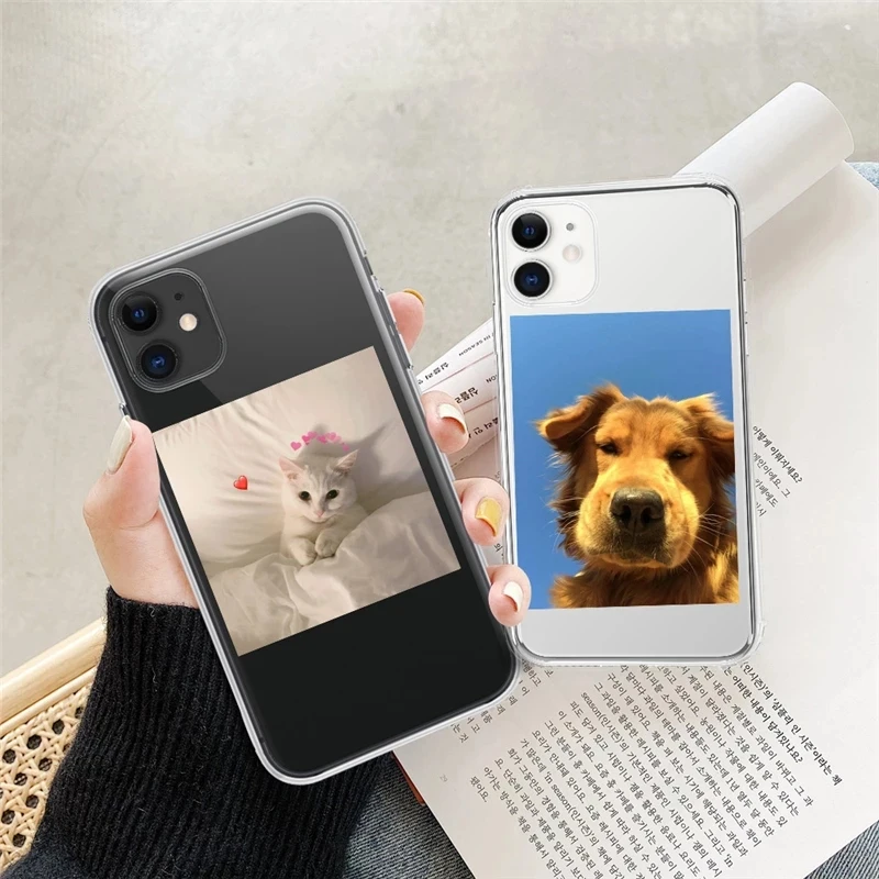 

Cute Animal Dog Cat Pattern Painted Phone Case For iPhone 11 12 Pro Max X XR XS Mini 7 8 Plus SE 2020 Soft TPU Clear Back Cover