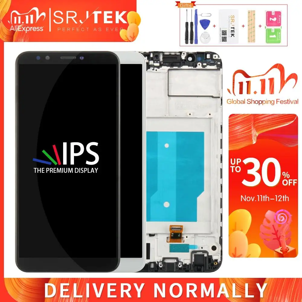 Srjtek для Huawei Honor 7C Pro дисплей сенсорный экран дигитайзер Рамка pro LCD Замена LND L29 AL30