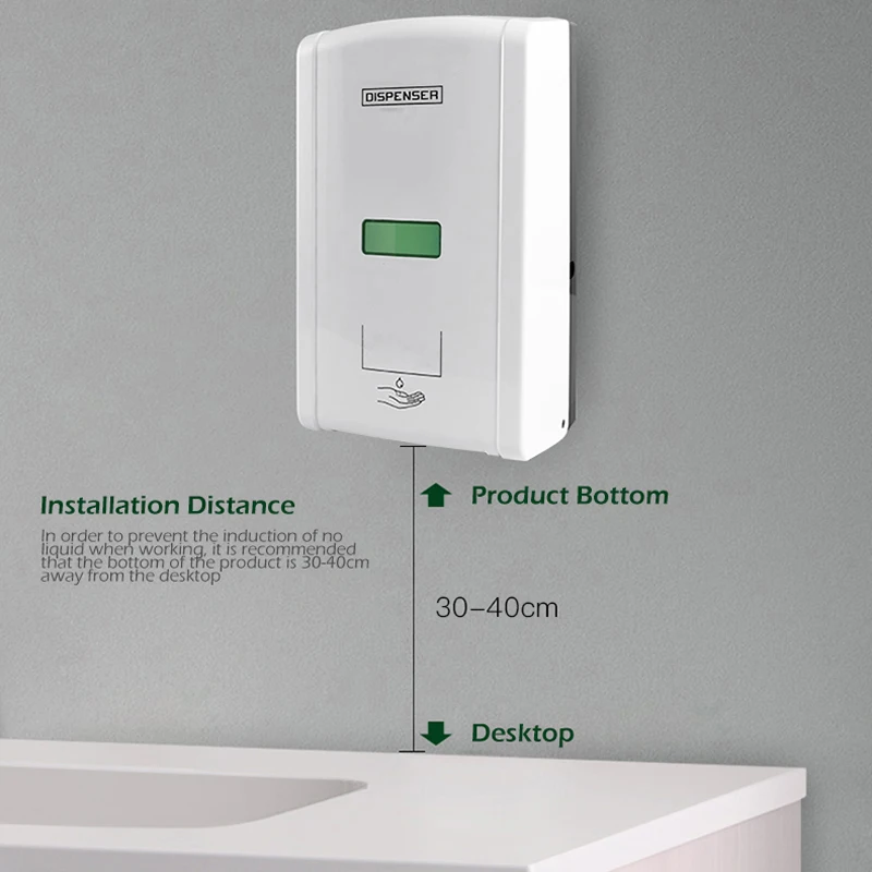 

1300ml Capacity Automatic Soap Dispenser Touchless Sensor Hand Sanitizer Detergent Dispenser Wall Mounted For Bathroom Kitchen