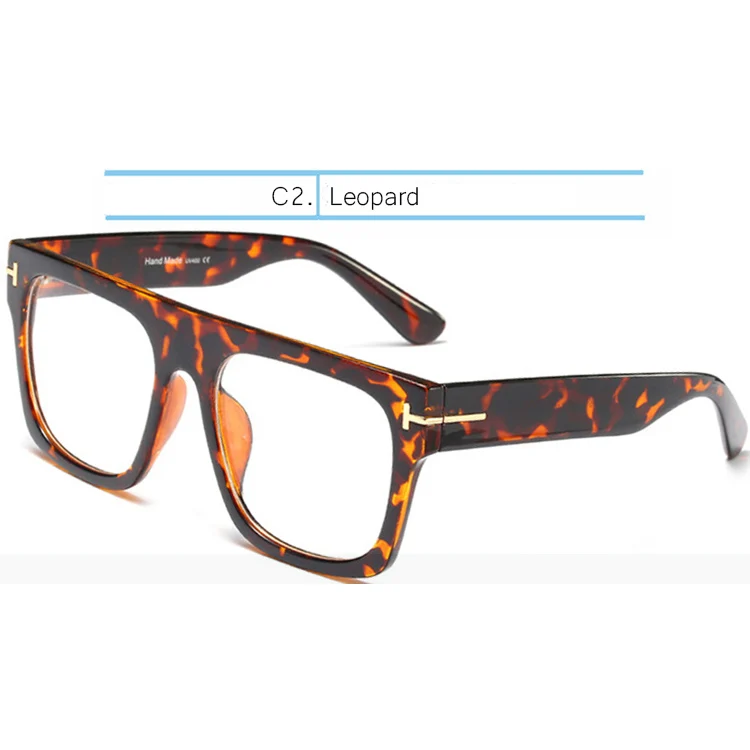 Leopard IVSTA Tom TF фирменный дизайн негабаритных очков оправа для мужчин стимпанк большой близорукость для женщин прозрачные ботанические очки компьютер люкс - Цвет оправы: Leopard