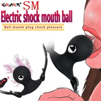 electric shock vibrators mouth plug harness ball gag restraint slave bondage bdsm exotic oral sex toys for couples adult product