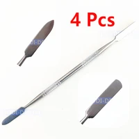 4 pcs dental lab spatula stainless steel cement mixing knife spatula blade dentist instrument tool double ends