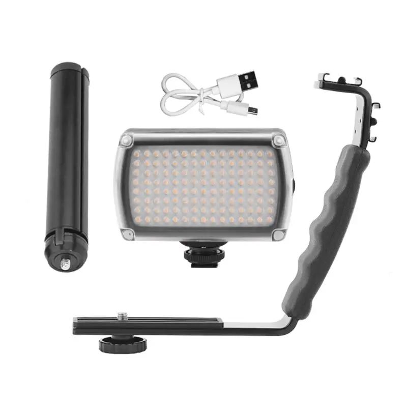 

120leds лампа для видеосъемки Lgiht l-образный кронштейн штатив для DJI Os-mo Mobile 2/3 E5BA