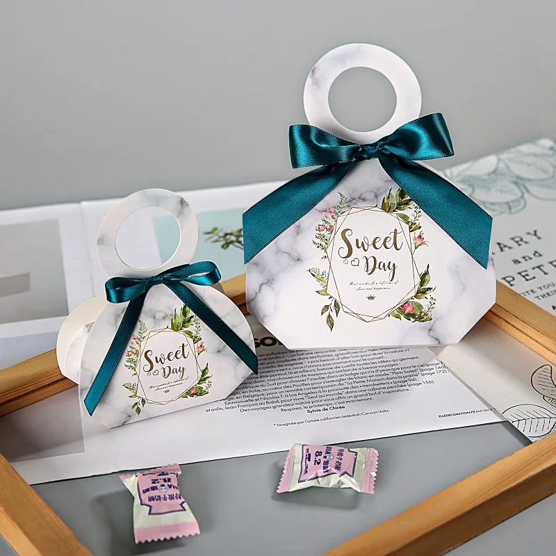 Бесплатная доставка 50 шт. Сумочка Дизайн Свадьба Зеленый сладкий день конфеты