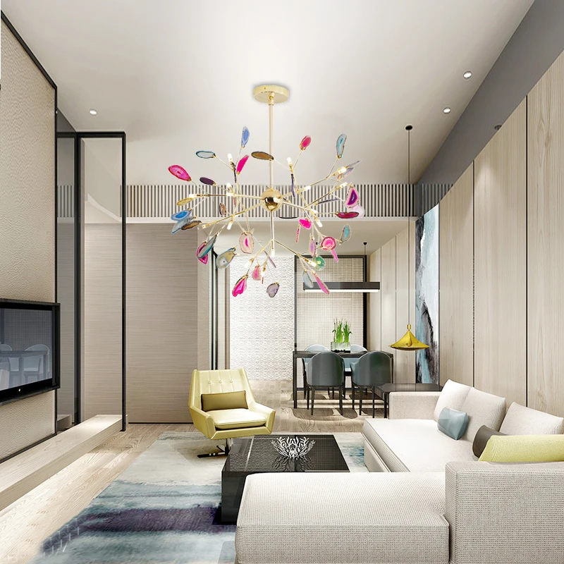 Люстра на дерево лампа для спальни гостиной кухни итальянский дизайн