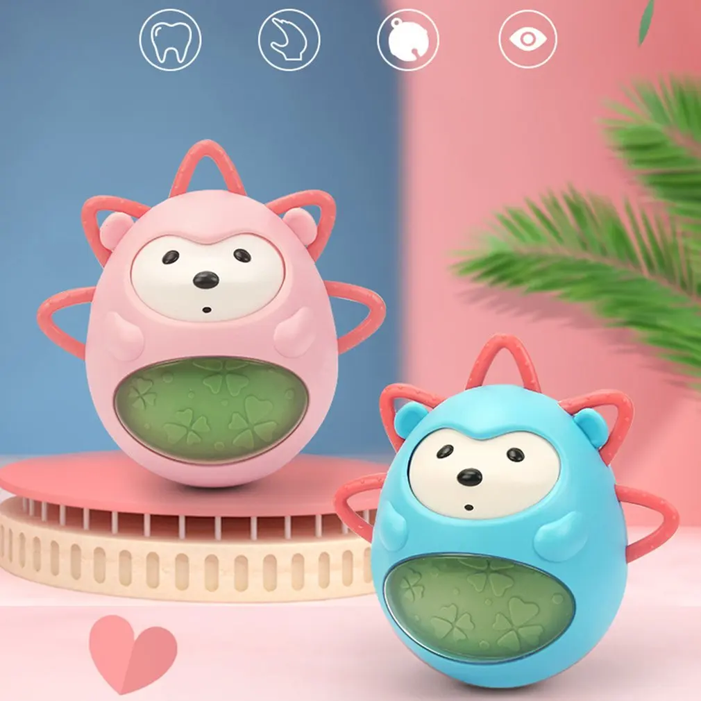 

Infant Cute Teether Tumbler Early Education Educational Soothing Toy Resistant ABS Elasticity Durable Toy